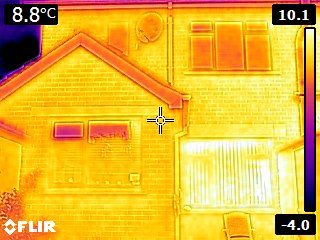 thermal camera, heat loss from house