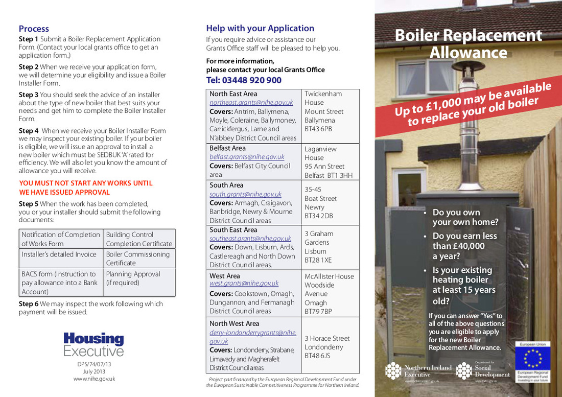 nihe boiler replacement grant page 1